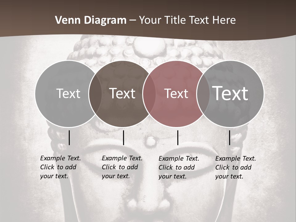 A Buddha Statue Is Shown In Black And White PowerPoint Template