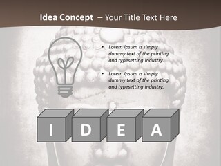 A Buddha Statue Is Shown In Black And White PowerPoint Template