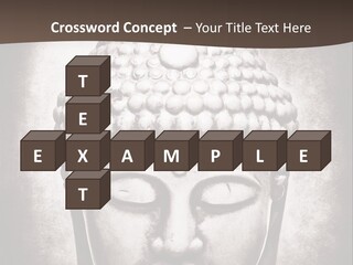 A Buddha Statue Is Shown In Black And White PowerPoint Template