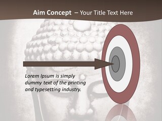 A Buddha Statue Is Shown In Black And White PowerPoint Template