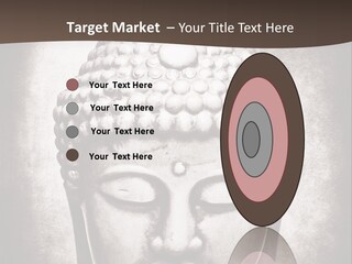 A Buddha Statue Is Shown In Black And White PowerPoint Template