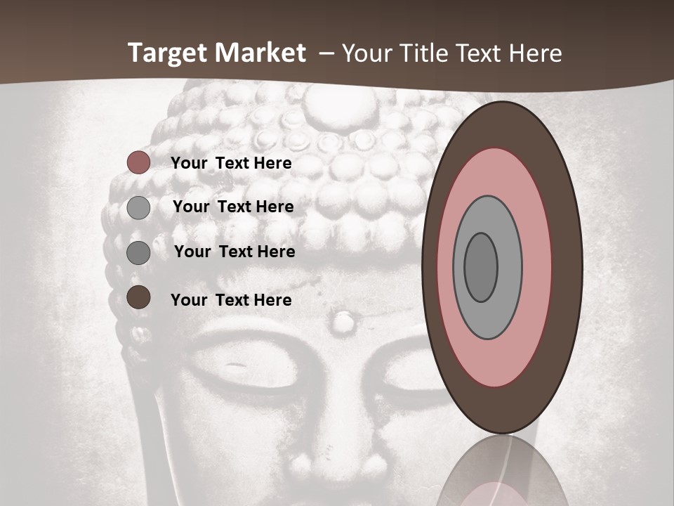A Buddha Statue Is Shown In Black And White PowerPoint Template