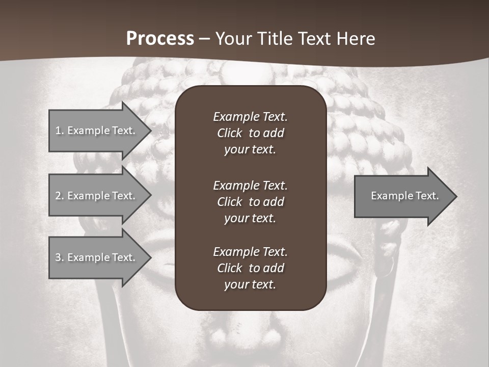 A Buddha Statue Is Shown In Black And White PowerPoint Template