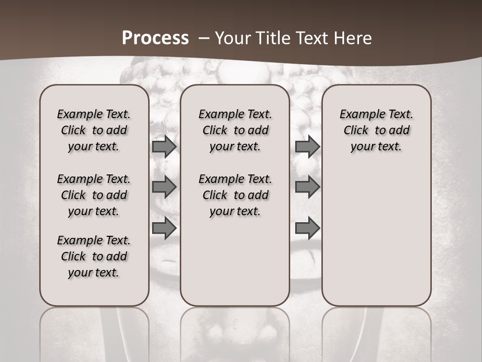 A Buddha Statue Is Shown In Black And White PowerPoint Template