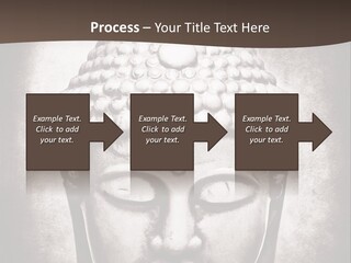 A Buddha Statue Is Shown In Black And White PowerPoint Template