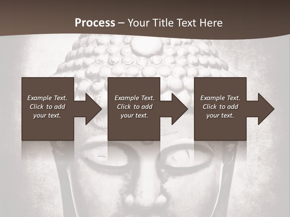A Buddha Statue Is Shown In Black And White PowerPoint Template