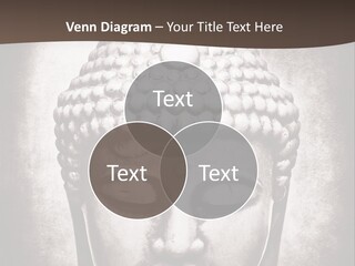 A Buddha Statue Is Shown In Black And White PowerPoint Template