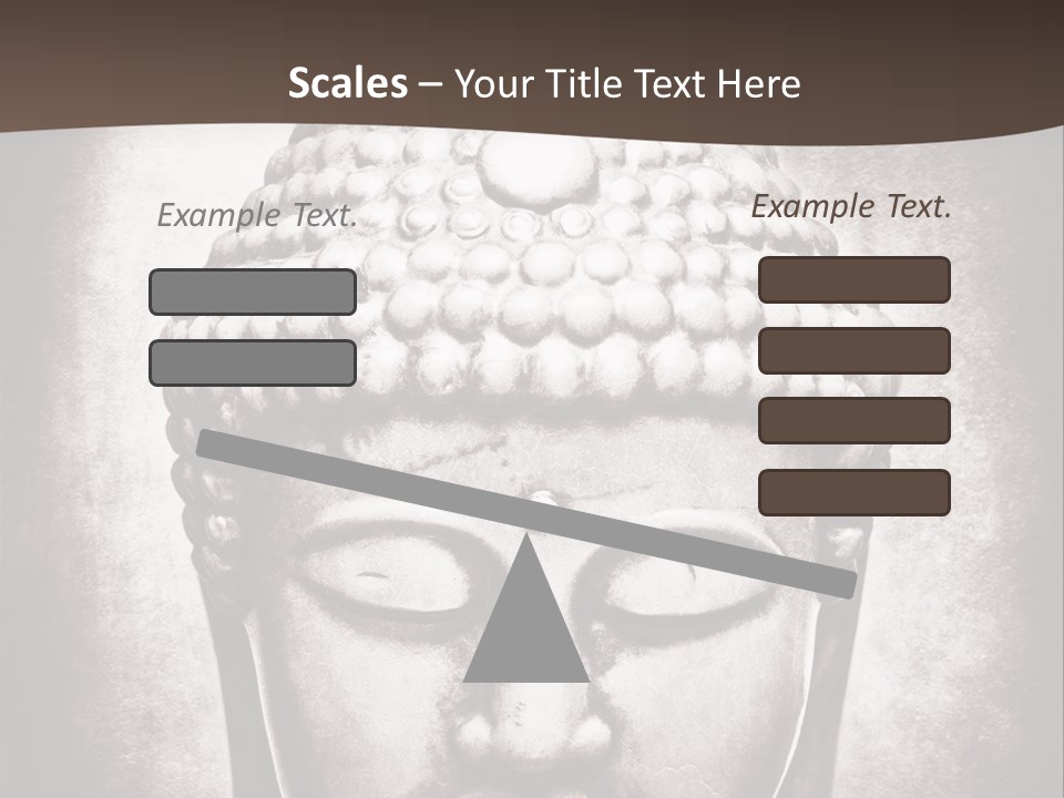 A Buddha Statue Is Shown In Black And White PowerPoint Template