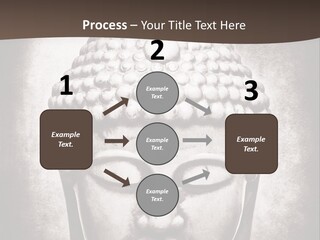 A Buddha Statue Is Shown In Black And White PowerPoint Template