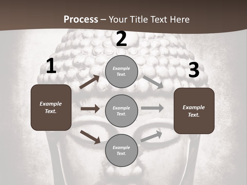 A Buddha Statue Is Shown In Black And White PowerPoint Template