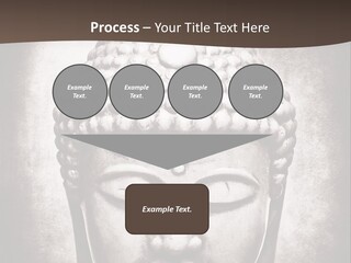 A Buddha Statue Is Shown In Black And White PowerPoint Template