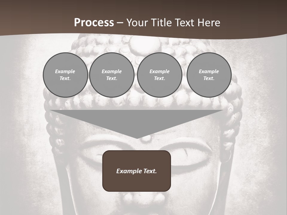 A Buddha Statue Is Shown In Black And White PowerPoint Template