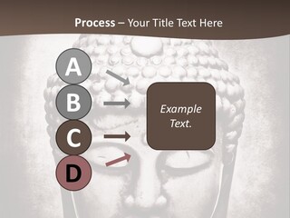 A Buddha Statue Is Shown In Black And White PowerPoint Template