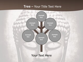 A Buddha Statue Is Shown In Black And White PowerPoint Template