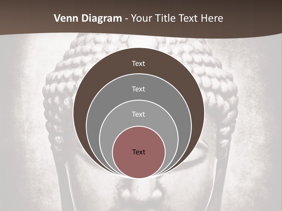 A Buddha Statue Is Shown In Black And White PowerPoint Template