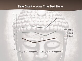 A Buddha Statue Is Shown In Black And White PowerPoint Template