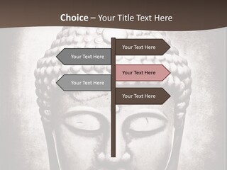 A Buddha Statue Is Shown In Black And White PowerPoint Template
