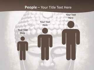 A Buddha Statue Is Shown In Black And White PowerPoint Template