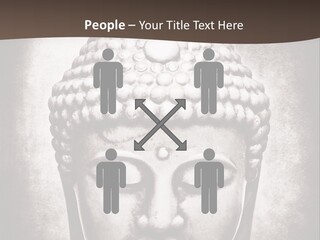 A Buddha Statue Is Shown In Black And White PowerPoint Template