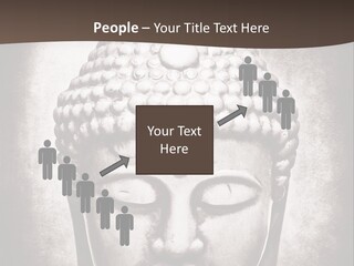 A Buddha Statue Is Shown In Black And White PowerPoint Template
