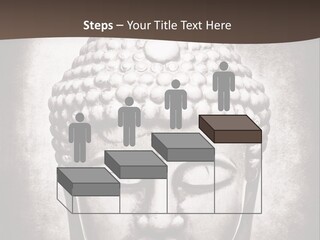 A Buddha Statue Is Shown In Black And White PowerPoint Template