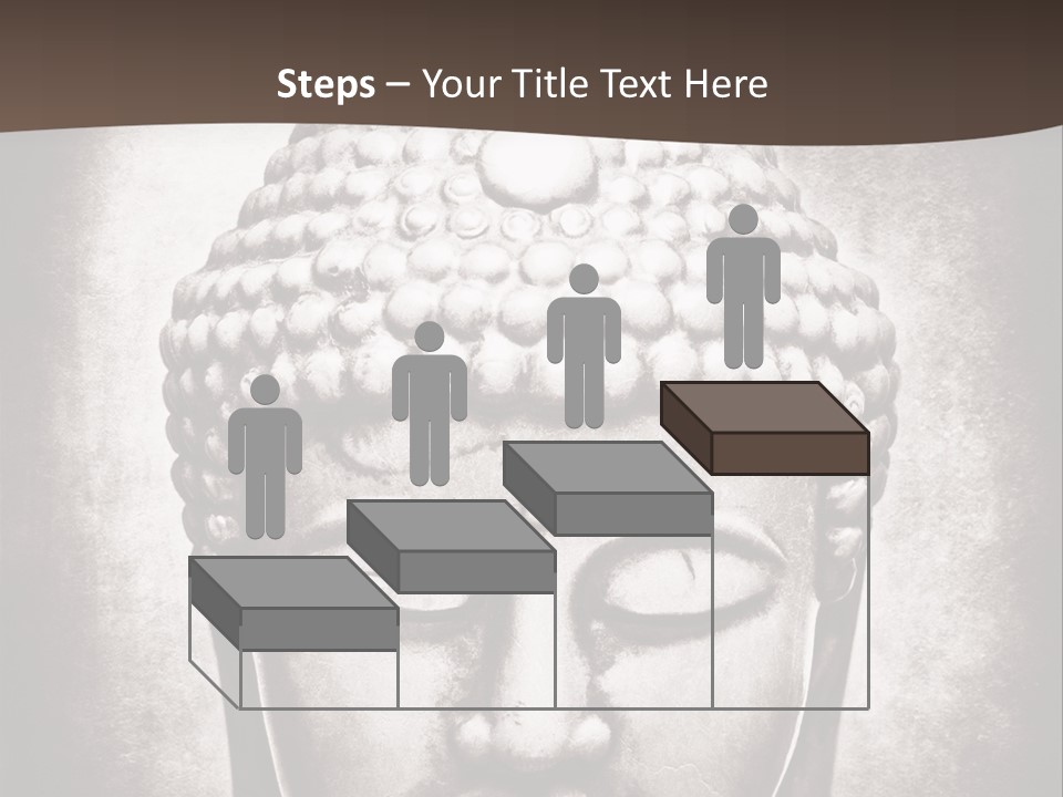 A Buddha Statue Is Shown In Black And White PowerPoint Template