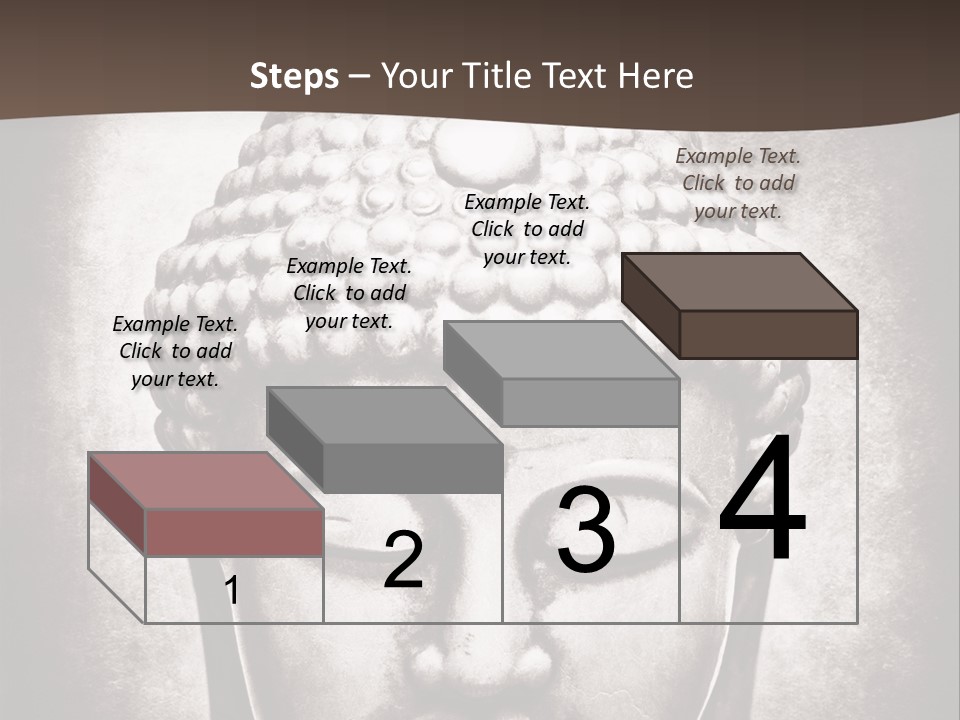 A Buddha Statue Is Shown In Black And White PowerPoint Template
