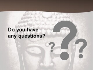 A Buddha Statue Is Shown In Black And White PowerPoint Template