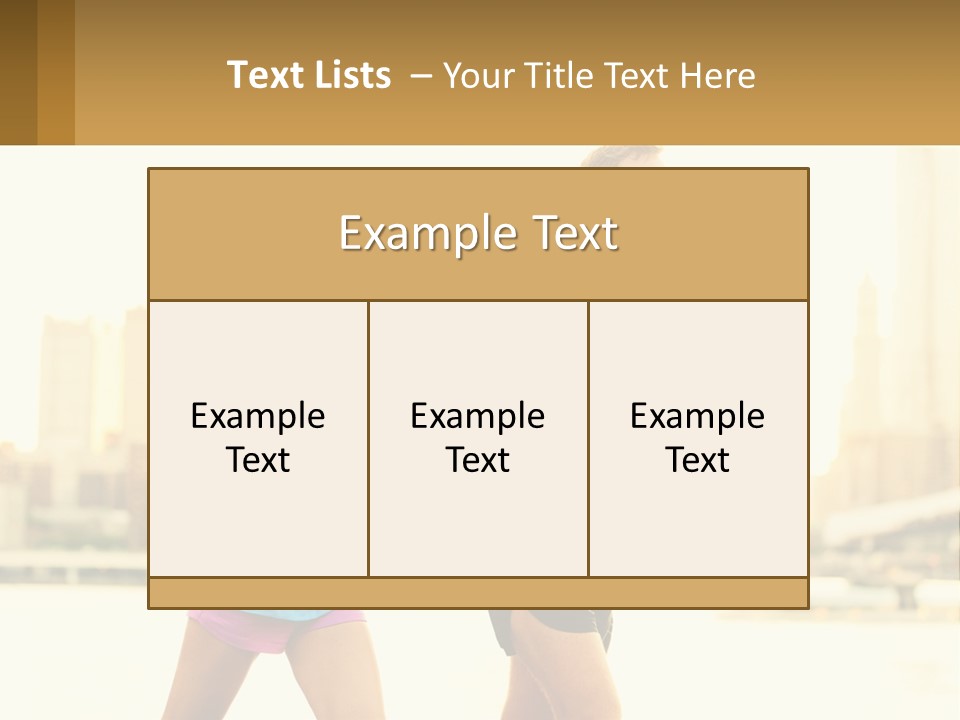 A Man And A Woman Running In A City PowerPoint Template