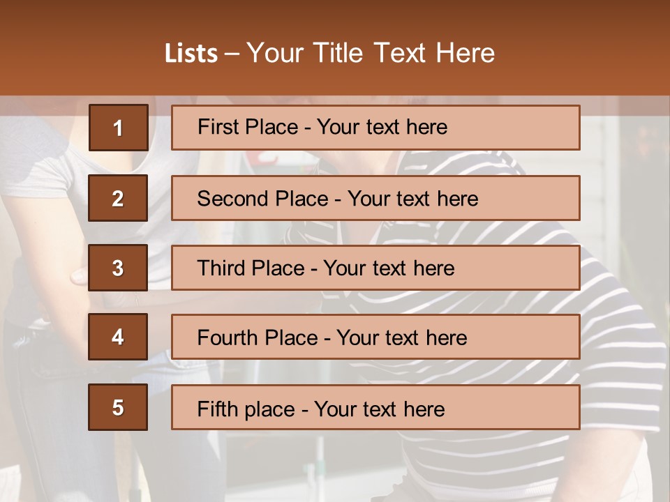 A Woman And A Man Are Outside Of A House PowerPoint Template
