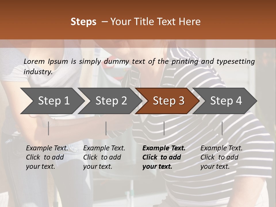 A Woman And A Man Are Outside Of A House PowerPoint Template