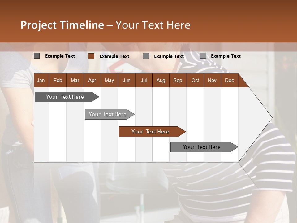 A Woman And A Man Are Outside Of A House PowerPoint Template