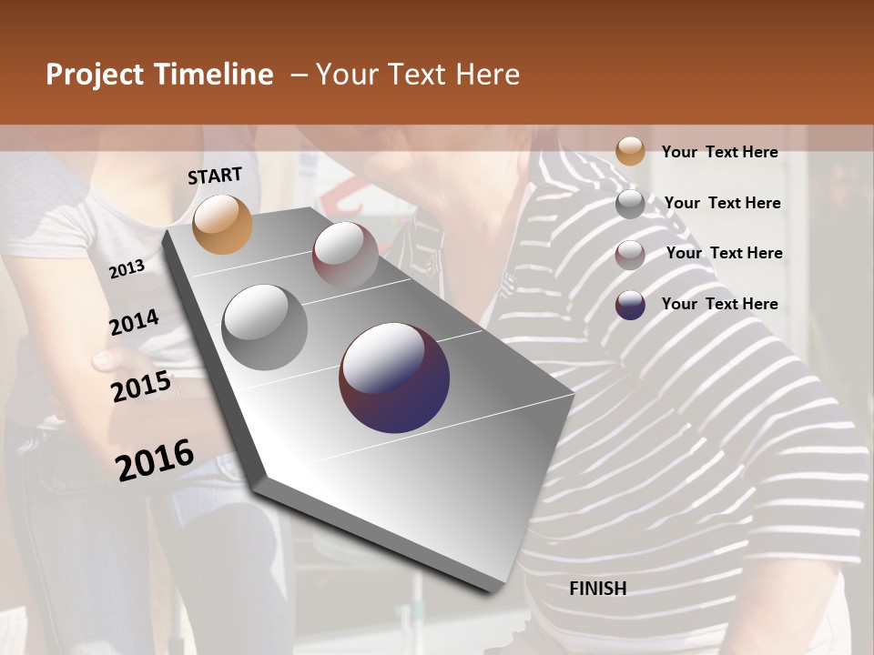 A Woman And A Man Are Outside Of A House PowerPoint Template