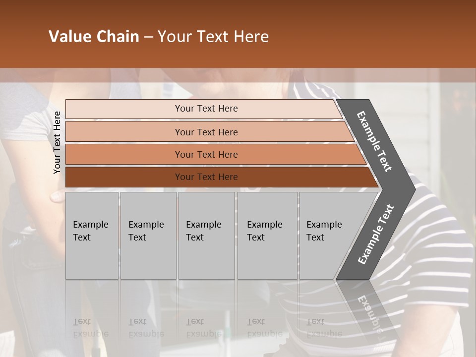 A Woman And A Man Are Outside Of A House PowerPoint Template