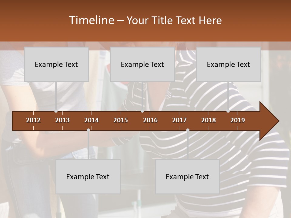 A Woman And A Man Are Outside Of A House PowerPoint Template