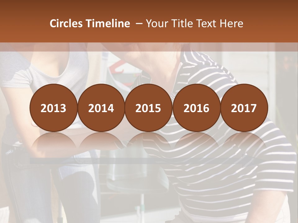 A Woman And A Man Are Outside Of A House PowerPoint Template