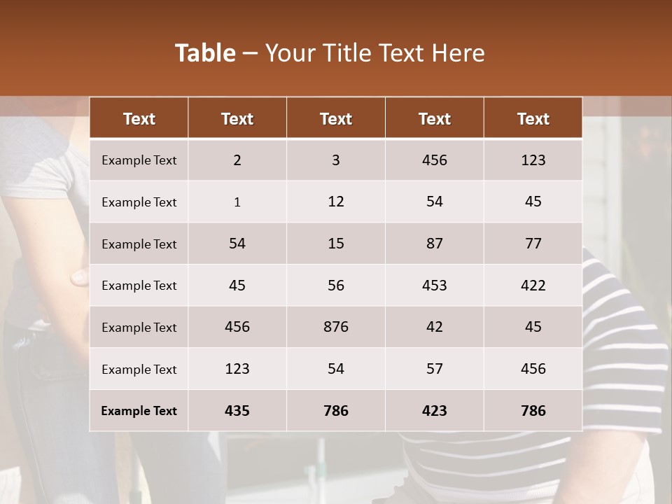 A Woman And A Man Are Outside Of A House PowerPoint Template