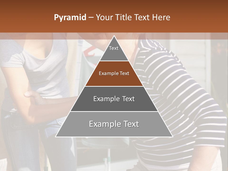 A Woman And A Man Are Outside Of A House PowerPoint Template