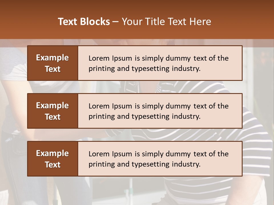A Woman And A Man Are Outside Of A House PowerPoint Template