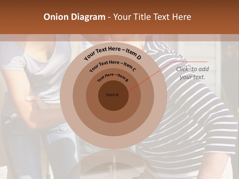 A Woman And A Man Are Outside Of A House PowerPoint Template