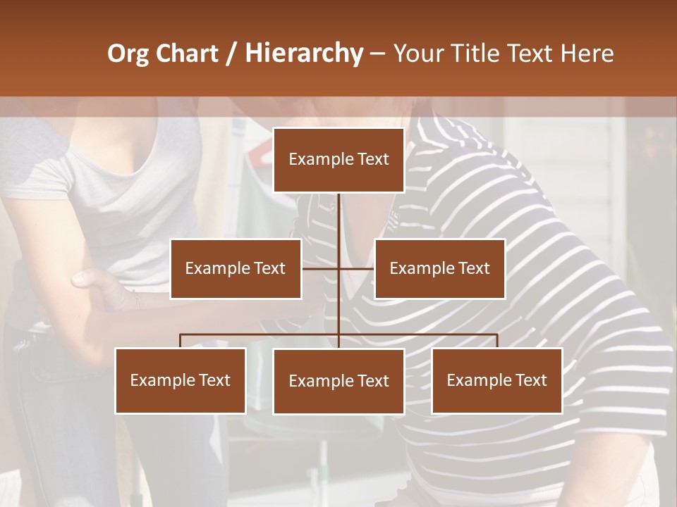 A Woman And A Man Are Outside Of A House PowerPoint Template