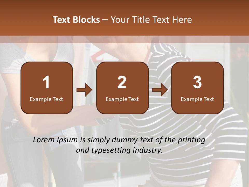 A Woman And A Man Are Outside Of A House PowerPoint Template