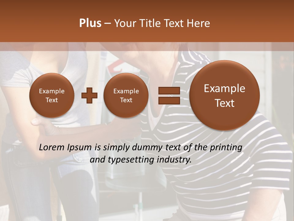 A Woman And A Man Are Outside Of A House PowerPoint Template