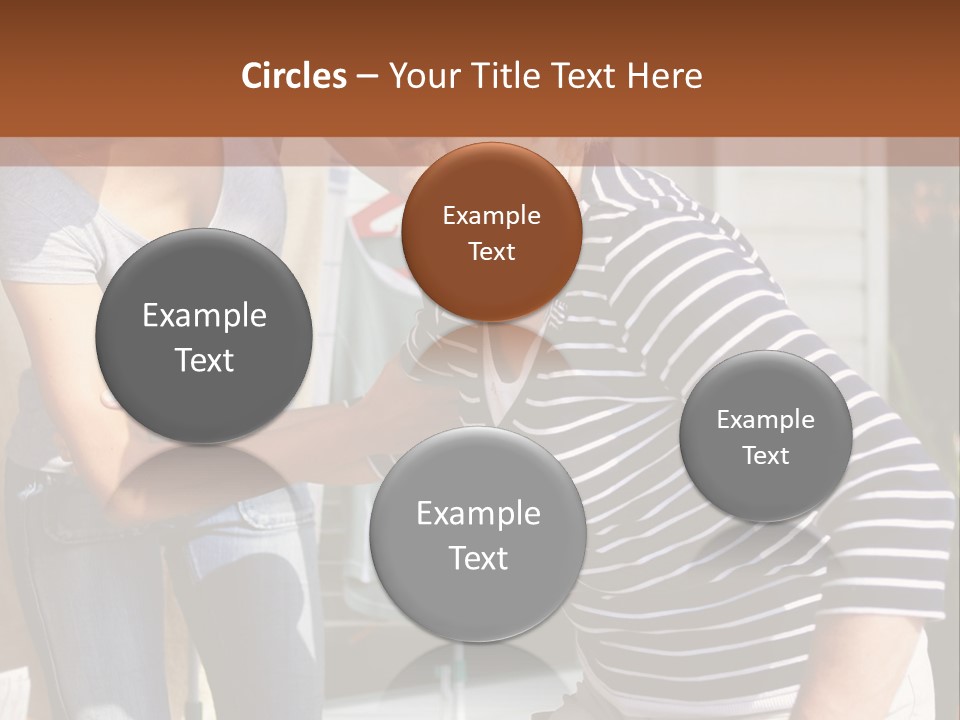 A Woman And A Man Are Outside Of A House PowerPoint Template