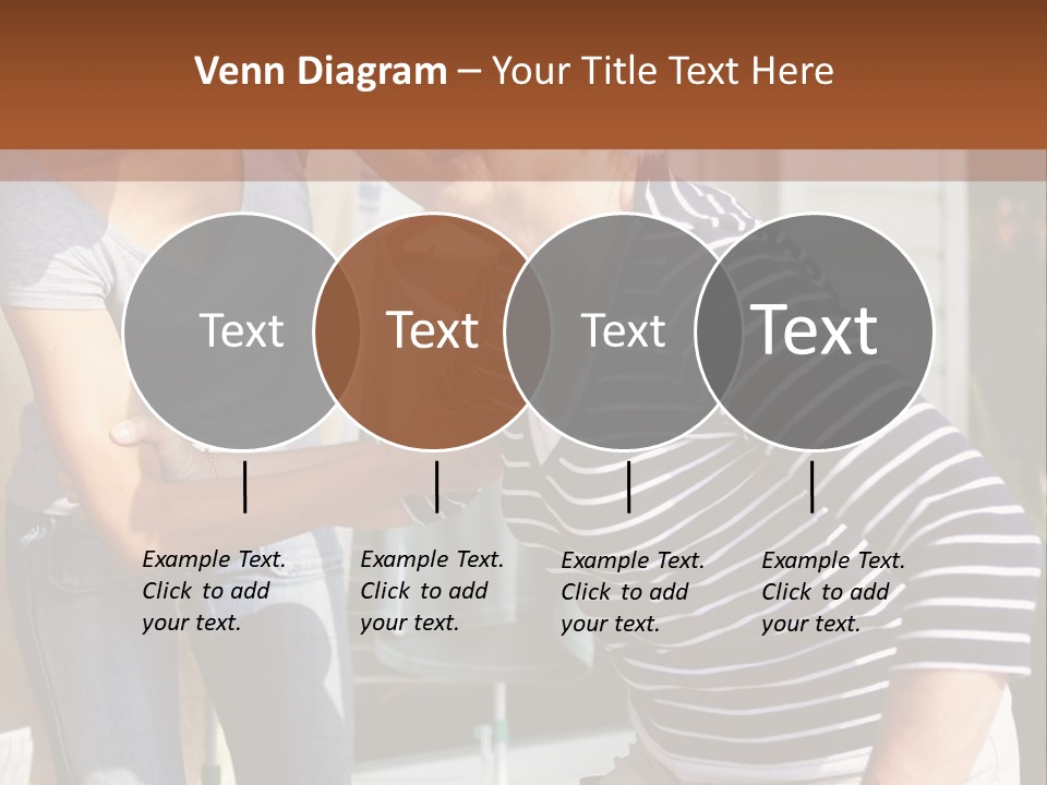 A Woman And A Man Are Outside Of A House PowerPoint Template