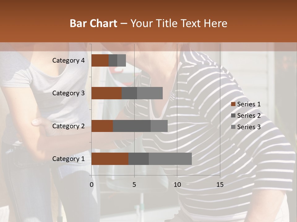 A Woman And A Man Are Outside Of A House PowerPoint Template