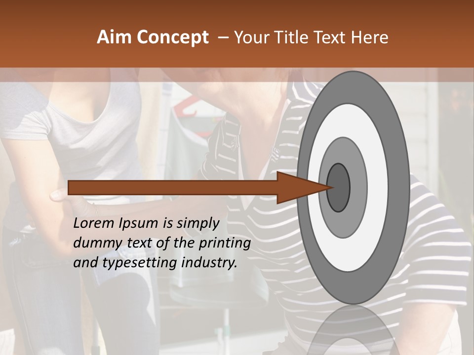 A Woman And A Man Are Outside Of A House PowerPoint Template