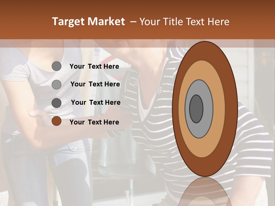 A Woman And A Man Are Outside Of A House PowerPoint Template