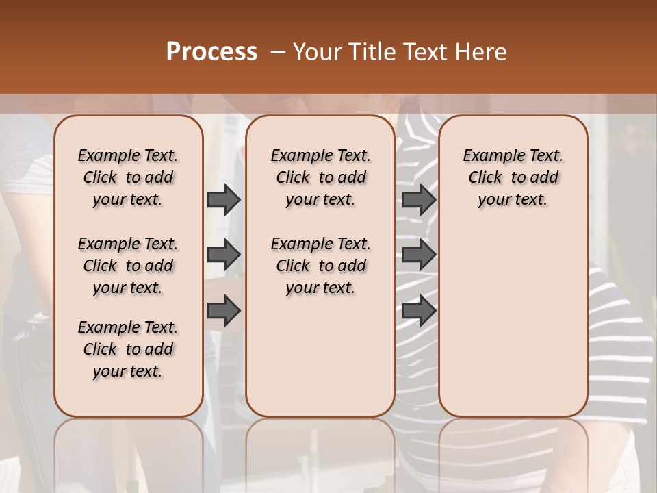 A Woman And A Man Are Outside Of A House PowerPoint Template
