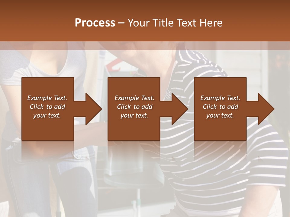 A Woman And A Man Are Outside Of A House PowerPoint Template